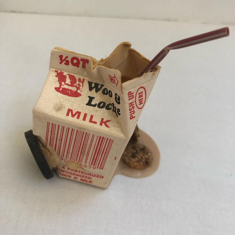 Woo & Locke Milk and Cookies Magnet Carton Box Food Drink Dairies Straw Vintage - Picture 10 of 10